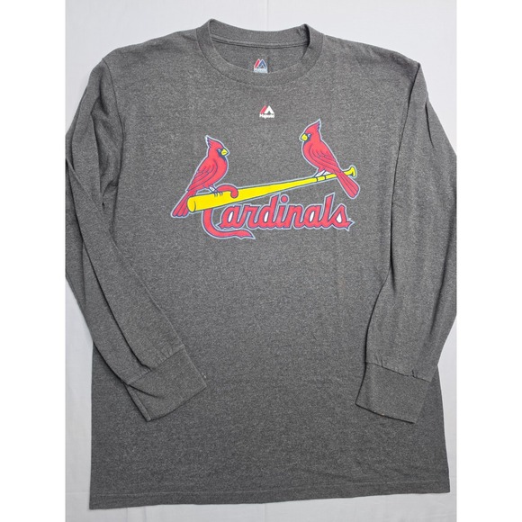 Majestic Other - Majestic St. Louis‎ Cardinals Baseball Shirt Men's Large Gray Graphic Crew Neck